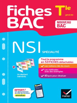 cover image of Fiches bac NSI Tle (spécialité)